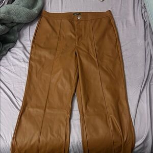 Wild Fable Brown Leather Dress Pants for Women